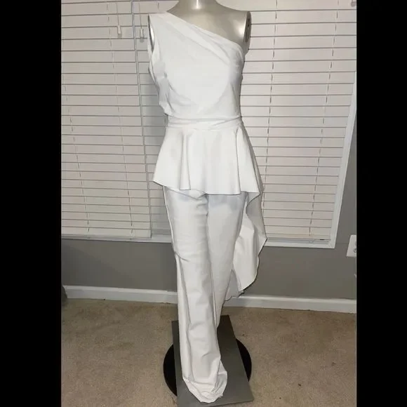 Chiara Boni Kincso Ruffled Peplum Jumpsuit US 10 $750